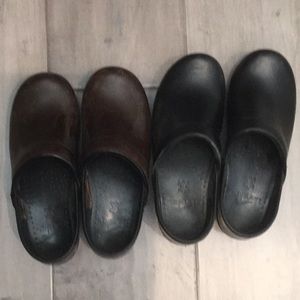Dansko Black and Tan clogs